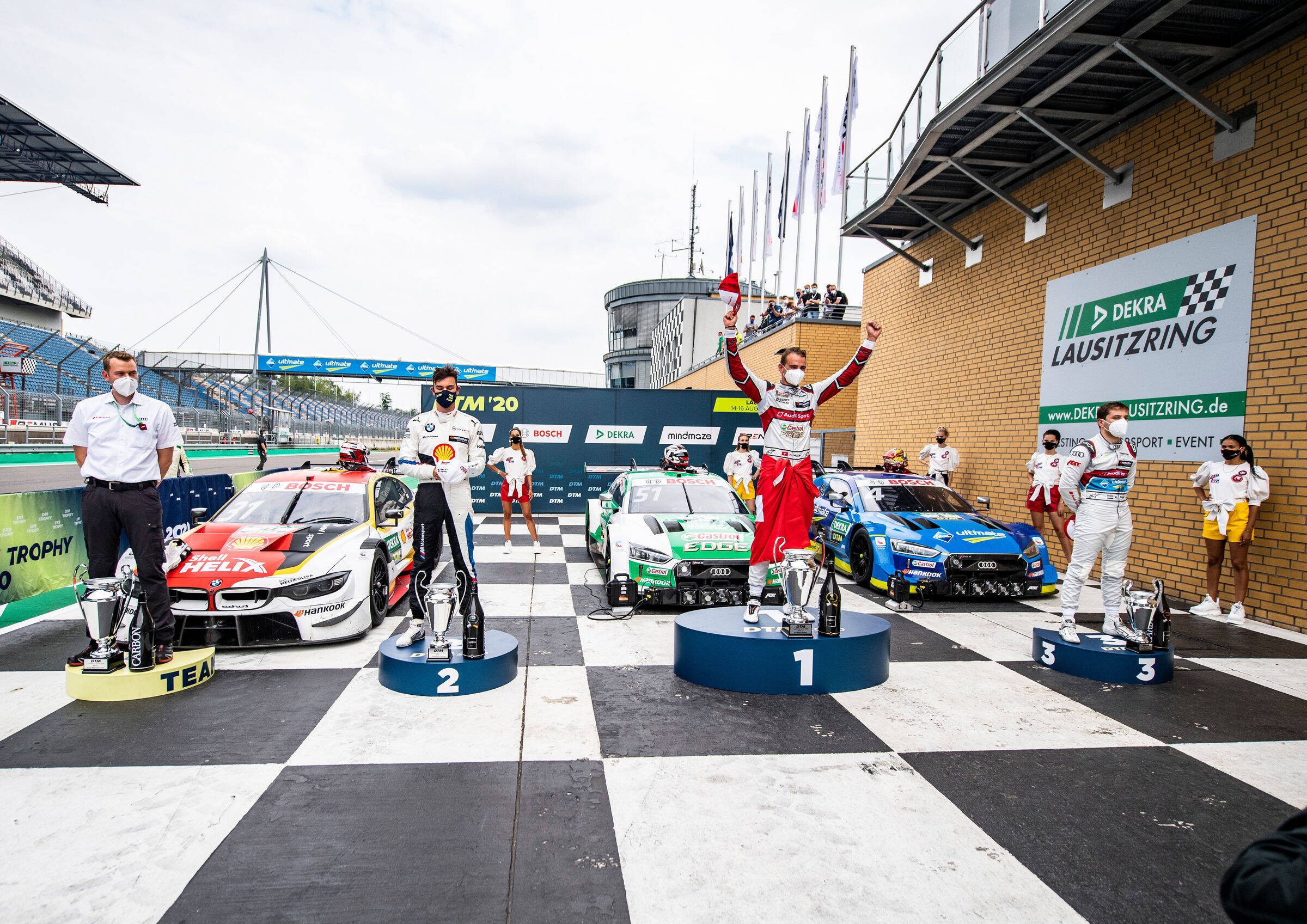 Dtm Thriller Rast And Muller Cross The Finish Line Side By Side Abt Sportsline